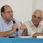 Sedetec representa Governo na posse da coordenadoria do Fórum Empresarial de SE - Composição da mesa durante a posse da nova coordenadoria do Fórum Empresarial de Sergipe / Fotos: Vieira Neto/Sedetec