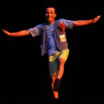 Pais e filhos aplaudem 1º espetáculo infantil do Festival de Teatro - Aline Santos e a família