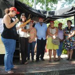 Eliane Aquino visita acampamento feminino do MST na Praça da Bandeira - Fotos: Edinah Mary/Seides