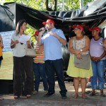 Eliane Aquino visita acampamento feminino do MST na Praça da Bandeira - Fotos: Edinah Mary/Seides