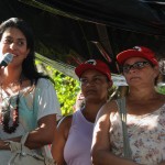 Eliane Aquino visita acampamento feminino do MST na Praça da Bandeira - Fotos: Edinah Mary/Seides