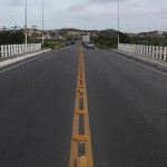 Ponte sobre o Rio do Sal recebe sinalização - O secretário de Estado da Infraestrutura