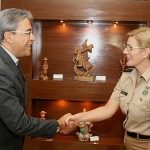 Governador recebe a nova diretora geral da Polícia Rodoviária Federal - Fotos: Marcos Rodrigues/ASN
