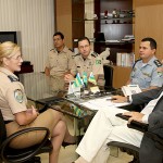 Governador recebe a nova diretora geral da Polícia Rodoviária Federal - Fotos: Marcos Rodrigues/ASN