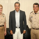 Governador recebe a nova diretora geral da Polícia Rodoviária Federal - Fotos: Marcos Rodrigues/ASN