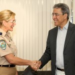 Governador recebe a nova diretora geral da Polícia Rodoviária Federal - Fotos: Marcos Rodrigues/ASN