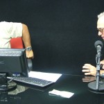 Comitiva da Cohidro concede entrevista à Rádio Educadora de Frei Paulo - Fotos: Ascom/Cohidro