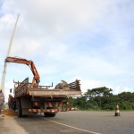 Seinfra inicia os trabalhos de iluminação da rodovia Barra/Pirambu - Fotos: Mario Sousa/Seinfra