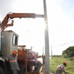Seinfra inicia os trabalhos de iluminação da rodovia Barra/Pirambu - Fotos: Mario Sousa/Seinfra