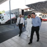Secretário e diretor da FHS visitam assistência materna no HPM - Fotos: Márcio Dantas/SES