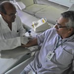 Colaboradores do Banese realizam doação de sangue para o Hemose  - Colaboradores do Banese recebem boas vindas no Hemose