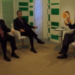 Déda fala sobre royalties a programa da Globo News - O governador Marcelo Déda (SE) e o governador Renato Casagrande (ES) concedem entrevista