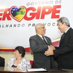 Governador Marcelo Déda empossa oficialmente um secretário e dois diretorespresidentes do Estado - Fotos: Marcos Rodrigues/ASN