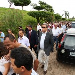 Déda presta sua última homenagem ao jornalista Cleomar Brandi - Fotos: Marcos Rodrigues/ASN