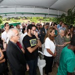 Déda presta sua última homenagem ao jornalista Cleomar Brandi - Fotos: Marcos Rodrigues/ASN