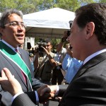 Déda recebe Medalha do Mérito Anhanguera durante solenidade no centro histórico de Goiás - Fotos: Roberto Jayme