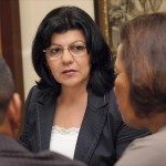 Governadora em exercício recebe membros da mesa diretora da Assembleia Legislativa - A governadora Angélica Guimarães