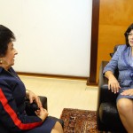 Governadora em exercício recebe presidente do TCE -