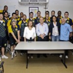 Belivaldo recebe atletas que participarão da abertura dos Jogos da Primavera - Fotos: Wandycler Júnior/Seed