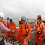Déda leva deputados e prefeitos para verificar obras da ponte Gilberto Amado  - Foto: Marco Vieira/ASN