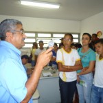 Membros do Comitê da Bacia do Rio Japaratuba desenvolvem atividades ambientais em Dores - Fotos: Ascom/ Semarh