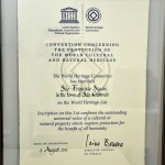 População poderá ver de perto o diploma de Patrimônio Cultural da Humanidade - o diploma de Patrimônio Cultural da Humanidade