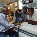 Stand da Semarh mostra à população como se faz previsão de clima e tempo -