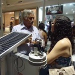 Stand da Semarh mostra à população como se faz previsão de clima e tempo -
