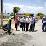 Governador em exercício visita obras de construção da Orla da Atalaia Nova - Foto: Mario Sousa/Seinfra