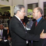 Marcelo Déda prestigia festa de 40 anos da TV Sergipe   - O governador Marcelo Déda e o exgovernador do Estado e atual diretorpresidente da emissora