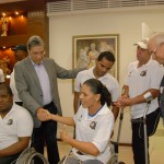 Déda recebe equipe campeã de basquete em cadeira de rodas - Fotos: Wellington Barreto/ASN