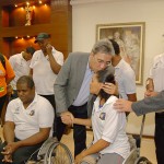 Déda recebe equipe campeã de basquete em cadeira de rodas - Fotos: Wellington Barreto/ASN