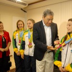 Governador recebe seleção brasileira de Ginástica Rítmica -