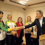 Governador recebe seleção brasileira de Ginástica Rítmica -