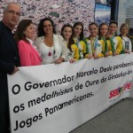 Meninas da ginástica rítmica serão recebidas no palácio pelo governador Marcelo Déda  - Fotos: Ascom/Seel