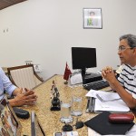 Governador cobra agilidade na duplicação da BR101 - O governador Marcelo Déda e o secretário da Fazenda