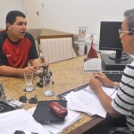 Governador cobra agilidade na duplicação da BR101 - O governador Marcelo Déda e o secretário da Fazenda