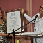 Iphan e Sociedade Canoa de Tolda recebem homenagens - A superintendente do Iphan em Sergipe