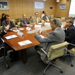 Déda pede recursos ao ministro do Turismo para a conclusão da ponte Gilberto Amado - O governador Marcelo Déda e o ministro do Turismo Gastão Vieira / Fotos: Roberto Jayme