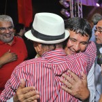 Déda acompanha show de aniversário da capital ao lado do prefeito Edvaldo e do senador Wellington Dias -