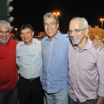 Déda acompanha show de aniversário da capital ao lado do prefeito Edvaldo e do senador Wellington Dias -