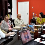 Secretária discute apoio a projetos culturais com representante da Chesf - Fotos: Ascom/Secult