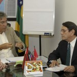 Marcelo Déda inicia reforma do secretariado  - O governador e o atual secretário do Desenvolvimento Urbano