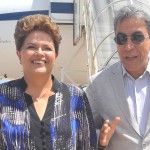 Governador recepciona a presidenta Dilma Rousseff no aeroporto de Aracaju  -