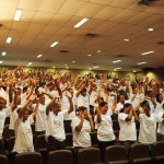 Trabalhadores do Mão Amiga participam de aula inaugural do Sergipe Alfabetizado - Fotos: Edinah Mary/Inclusão