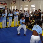 Governador inaugura escola pioneira que inclui prática esportiva ao lado do ministro Aldo Rebelo - O ministro dos Esportes