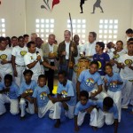 Governador inaugura escola pioneira que inclui prática esportiva ao lado do ministro Aldo Rebelo - O ministro dos Esportes