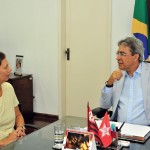 Governador recebe a exjogadora de vôlei Ana Moser -