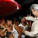 Déda inaugura rodovia e pavimentação de ruas no povoado Pontal em Indiaroba - O prefeito de Indiaroba