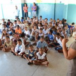 Funesa realiza palestra em escola sobre cuidados com a higiene pessoal - Fotos: Marcio Garcez/SES